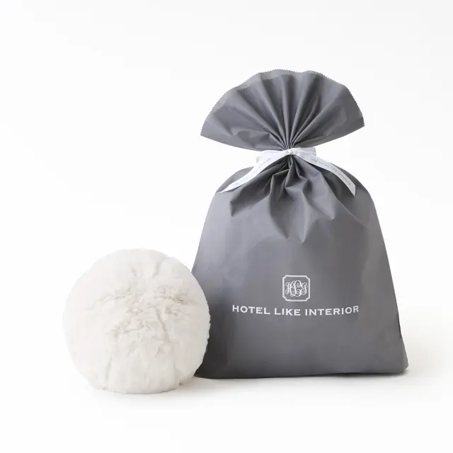 【ギフトバッグ入り】 ラグジュアリープラッシュ 　スノーボール  直径20cm