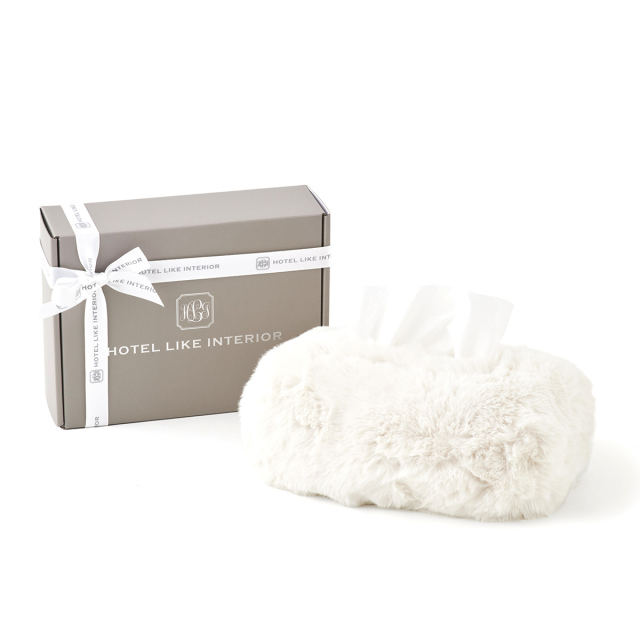 【ギフトBOX入り】ラグジュアリープラッシュ　ティッシュボックスカバー