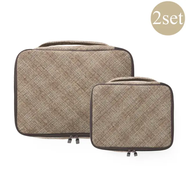 ポッシュプレイドポーチ | 2点セット | ミディアム×1 ラージ×1