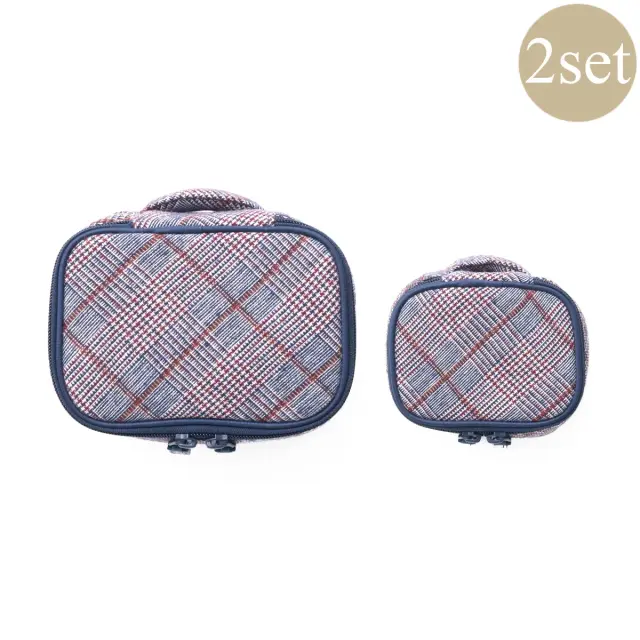 ポッシュプレイドポーチ | 2点セット | ミニ×1 スモール×1