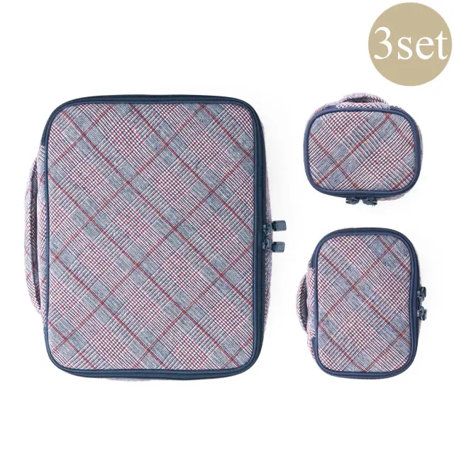 ポッシュプレイドポーチ | 3点セット | ミニ×1 スモール×1 ミディアム×1