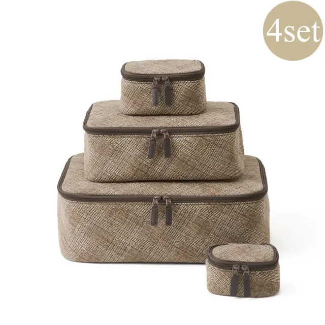 ポッシュプレイドポーチ | 4点セット | ミニ×1 スモール×1 ミディアム×1 ラージ×1