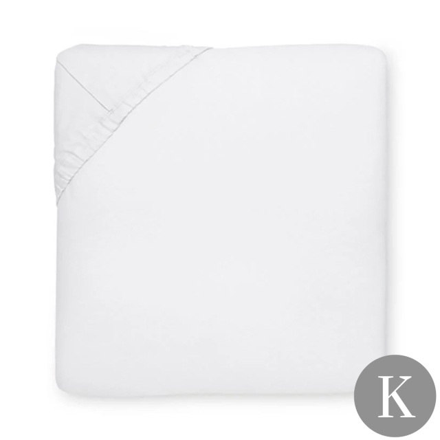 SFERRA | ボックスシーツ | キング | 180×200cm | 高さ27cmまで対応 | SFERRA GIZA 45 PERCALE/ホワイト【取寄商品：ご注文から1.5ヶ月後のご発送】
