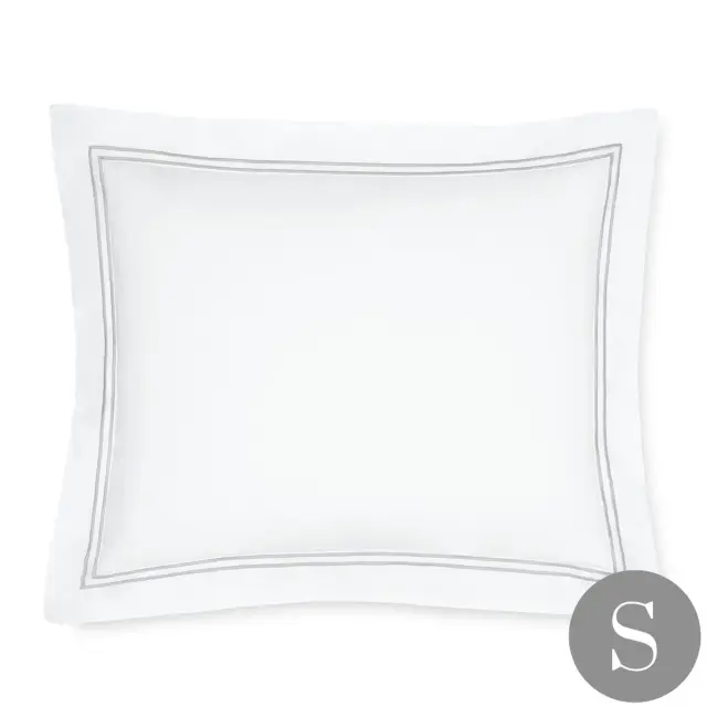 SFERRA | 枕カバー・ピローケース | 包み型スタンダード | 50×75cm | GRANDE HOTEL/ホワイト×シルバー