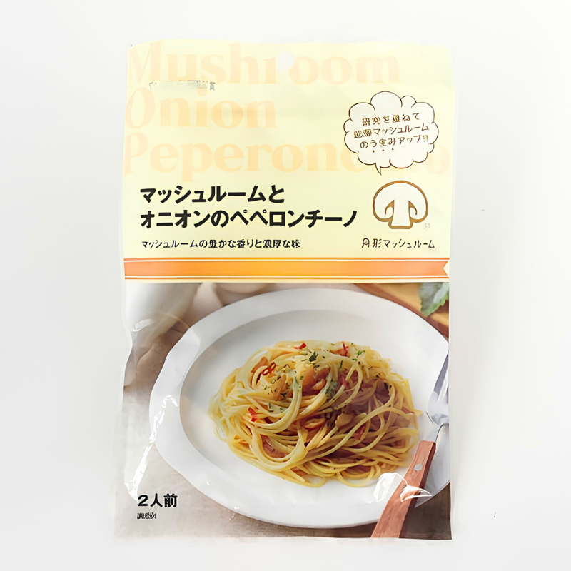 マッシュルームとオニオンのペペロンチーノ