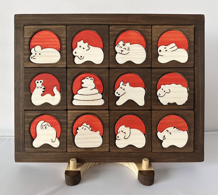 十二支パズル（枠付）＋スタンド