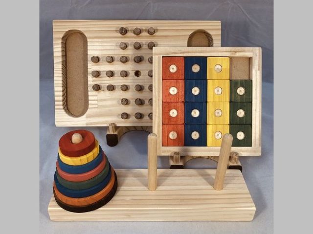 木のおもちゃ脳トレ パズル ゲーム３点セットｎｄ