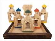 物語り遊びで感性を育む、木のおもちゃ、積木パズル（木子）
