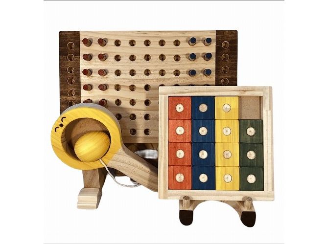 木のおもちゃ脳トレ、パズル・ゲーム３点セットＮＣ