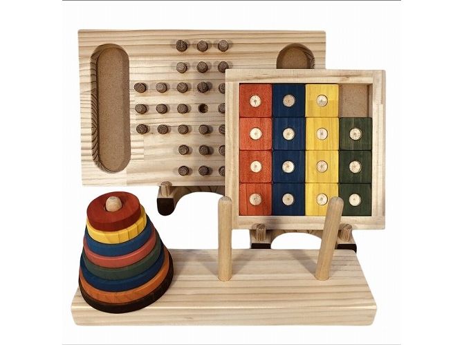 木のおもちゃ脳トレ、パズル・ゲーム３点セットＮＤ