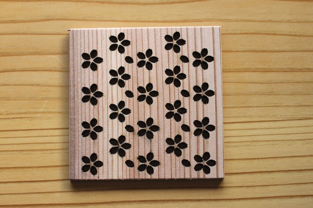 文様コースター・桜