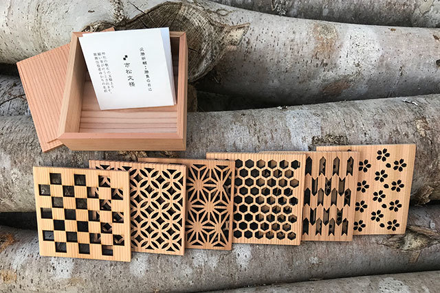 文様コースター6種セット(木箱付き)