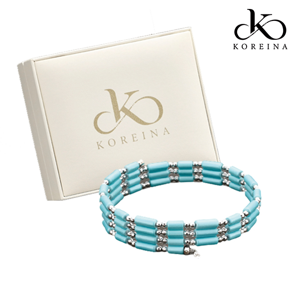 KOREINA コレイナジュエリー アイスブルー×ホワイトゴールド koreina スポーツジュエリー ブレスレット ネックレス アンクレット アクセサリー 磁石 体幹 クリスマス ギフト