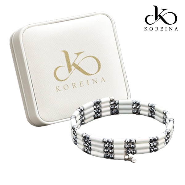 KOREINA コレイナジュエリー シェルホワイト×テラヘルツミラー koreina スポーツジュエリー ブレスレット ネックレス アンクレット アクセサリー 磁石 体幹 クリスマス ギフト