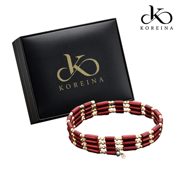KOREINA コレイナジュエリー 漆レッド×ゴールド koreina スポーツジュエリー ブレスレット ネックレス アンクレット アクセサリー 磁石 体幹 クリスマス ギフト