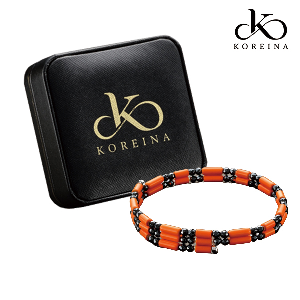 KOREINA コレイナジュエリー オレンジ×ヘマタイトミラー koreina スポーツジュエリー ブレスレット ネックレス アンクレット アクセサリー 磁石 体幹 クリスマス ギフト