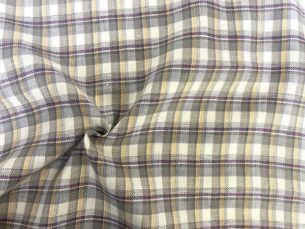 フランス製輸入生地　【DORMEUIL/ドーメル社】　ピュアリネン/チェック柄/1着分2.4m