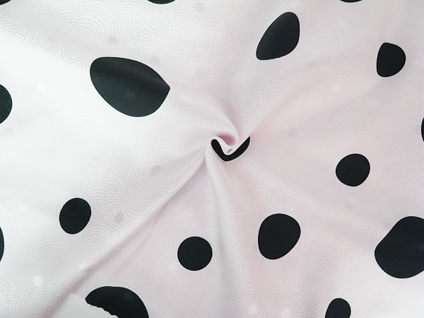 イタリア製輸入生地【ピュアシルク】/ドット柄プリント/1着分2,6m