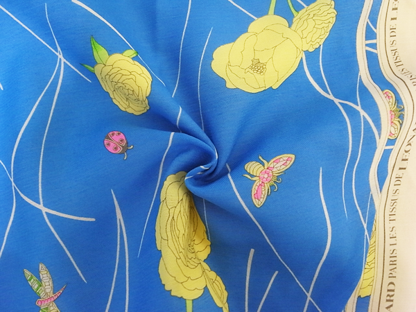 フランス製輸入生地　【LEONARD/レオナール社】シルク×ウール/1,9m(2,7m)