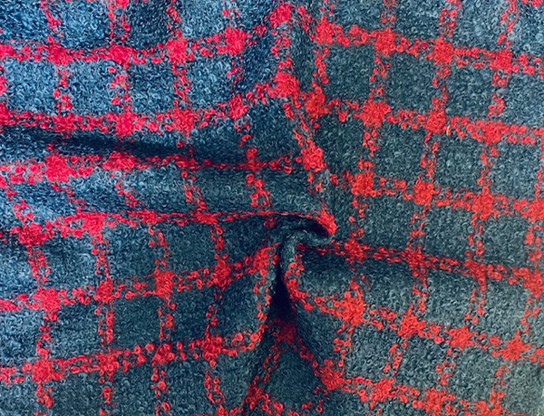 フランス製輸入生地　【ピュアウールングツィード】/チェック柄/1着分2,4m