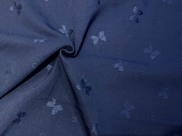 イタリア製輸入生地 【ウールタッサー】 GIVENCHY×AGNONA/ネイビー/1着分2,4m