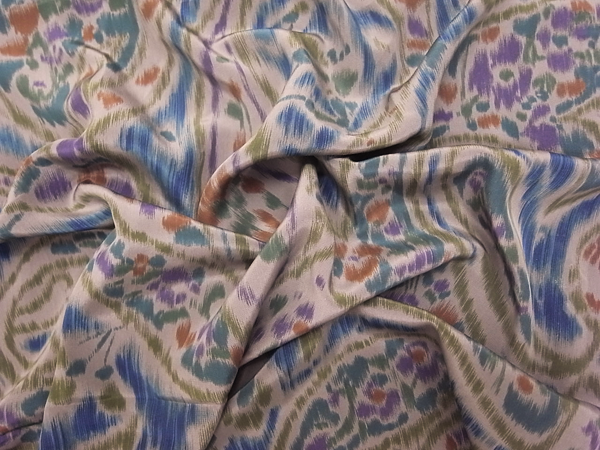 イタリア製輸入生地 【ETRO/エトロ社使用】 シルクデシンプリント/1着分2.6m