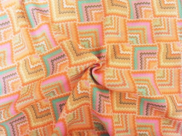 イタリア製輸入生地　【TISSUS MONDE/ティッシュモンド】ポリエステルプリント/1着分2.4m