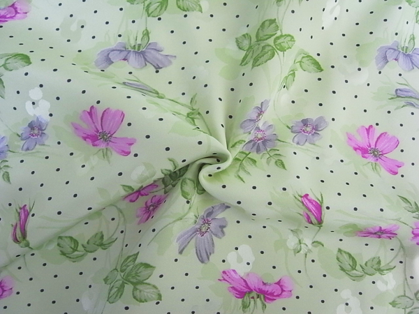 イタリア製輸入生地【Scherrerシェレル】/花柄プリント/1着分2.5m