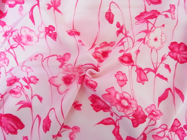 イタリア製輸入生地 【Ungaro/ウンガロ社】 ピュアシルクプリント/1着分2.6m