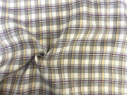 フランス製輸入生地　【DORMEUIL/ドーメル社】　ピュアリネン/チェック柄/1着分2.4m