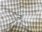 フランス製輸入生地　【DORMEUIL/ドーメル社】　ピュアリネン/チェック柄/1着分2.4m