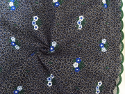 スイス製輸入生地　【ピュアコットン】 花柄刺繍/1着分2,4m