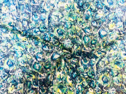 イタリア製輸入生地　【ピュアコットンカットボイル】　絵画風プリント/1着分2.4m