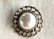 (M-13)ヴィンテージシルバー パールボタン