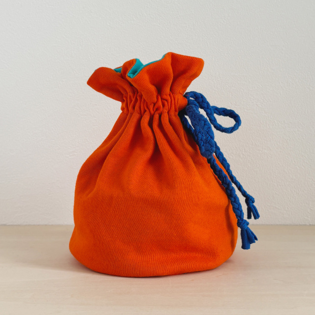 MI:IRO／Kinchaku／#007. MINT × ORANGE × MEDIUM BLUE MONOMONI
