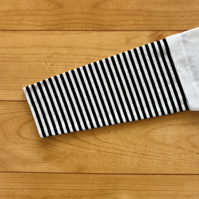 長袖加工(ボーダー生地)