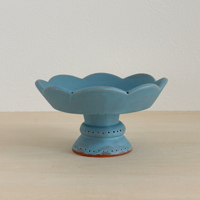 ふわふわフリルのミニコンポート（空色マット）