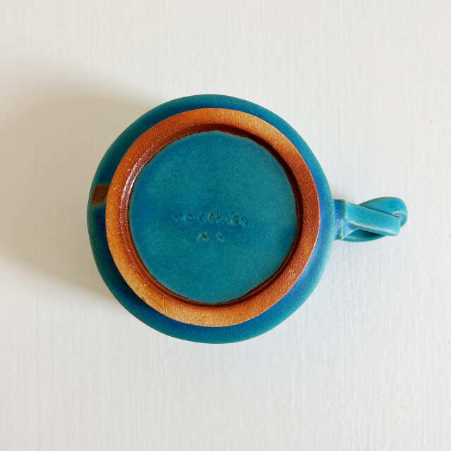 nacchico（ナッチーコ）ねじねじ持ち手のコーヒーカップ（ターコイズ）