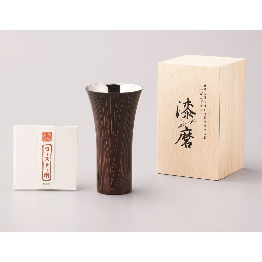 漆磨シリーズ 和然檀ビアカップ(木箱入)