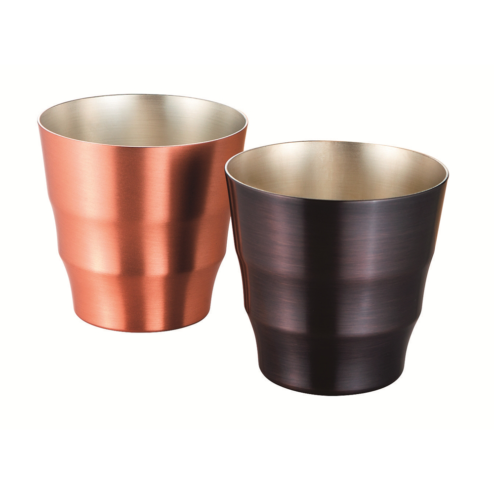 DCT燕 純銅(艶消し＆ブラック)ファッションカップ2P