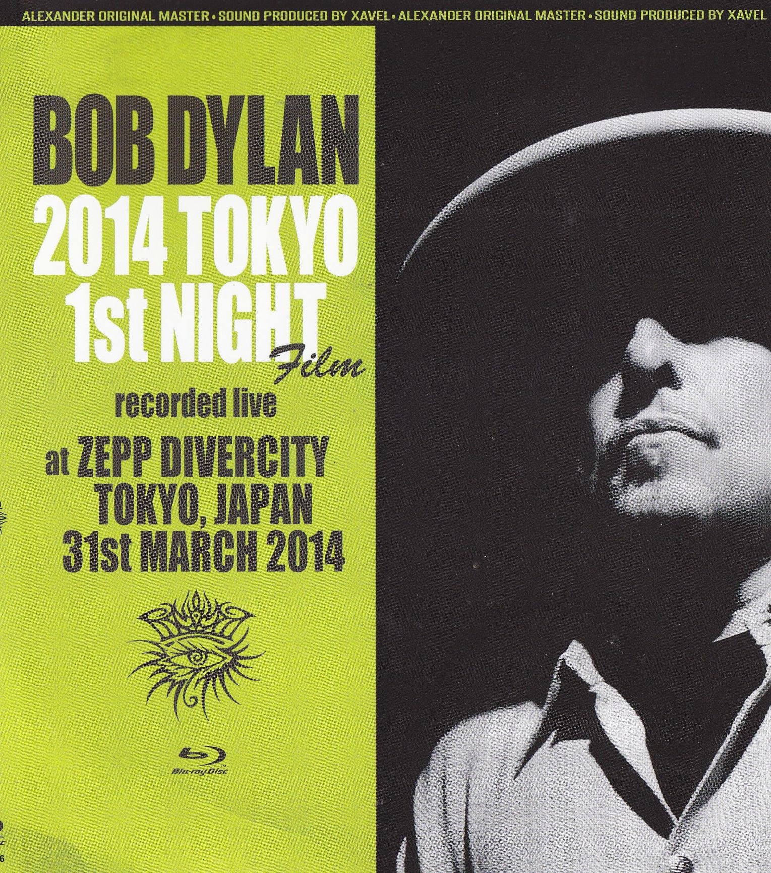 Bob Dylan ボブ・ディラン/Tokyo,Japan 3.31.2014 Blu-Ray Version