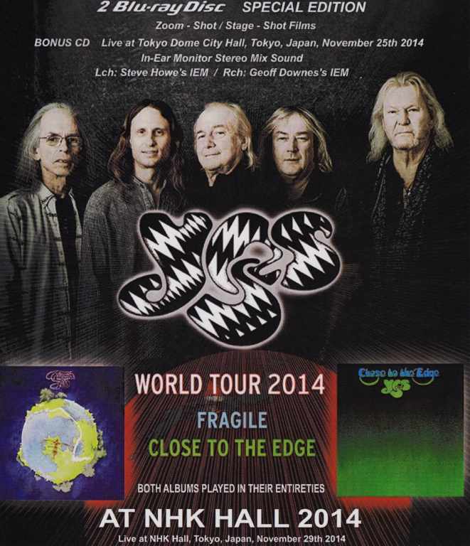 Yes イエス/Tokyo,Japan 11.29.2014 Blu-Ray Special Edition