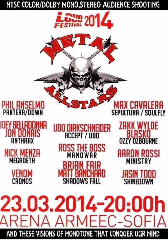 Various Artists Zakk Wilde,Udo Dirkschneider,Venom/Bulgaria 2014