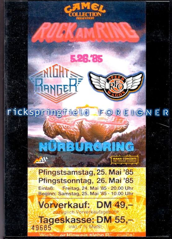 Various Artists Night Ranger,REO Speedwagon ナイト・レンジャー REO・スピードワゴン/Rock am Ring Germany 1985