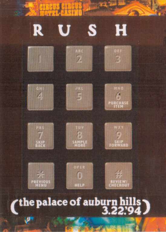 Rush ラッシュ/THE PALACE OF AUBURN HILLS '94