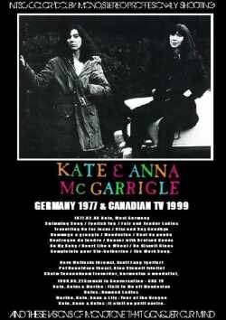 Kate & Anna McGarrigle アンナ・マクギャリグル/Germany 1977 & more