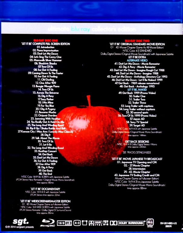Beatles ビートルズ/Let it Be Ultimate Collector's Blu-Ray Edition