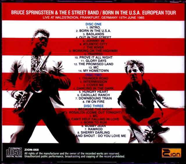 Bruce Springsteen ブルース・スプリングスティーン/Germany 1985