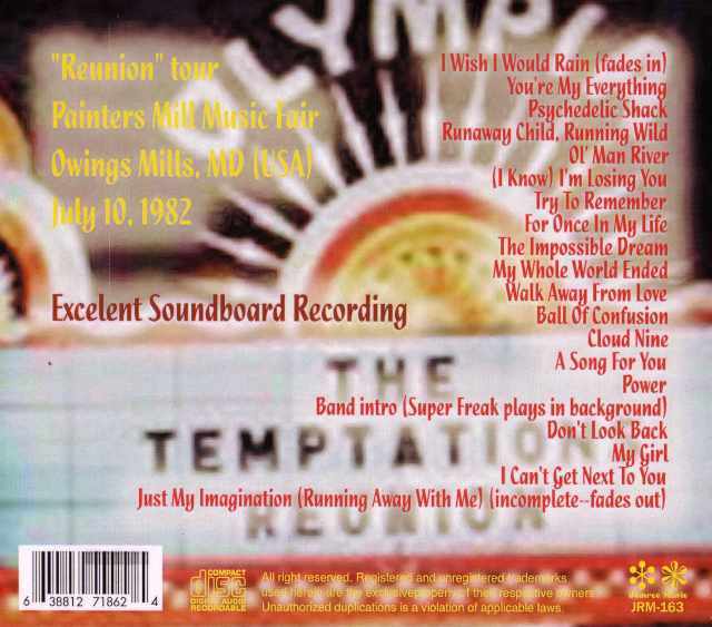 テンプテーションズ リユニオン Temptations テンプテーションズ/Maryland,USA 1982