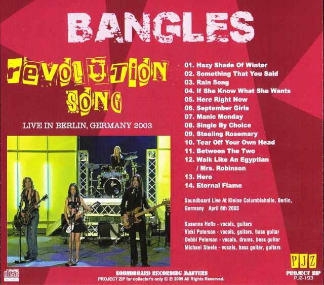 Bangles バングルス/Germany 2003